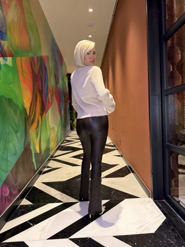 Luxe Leather Bell Trousers - Image 2