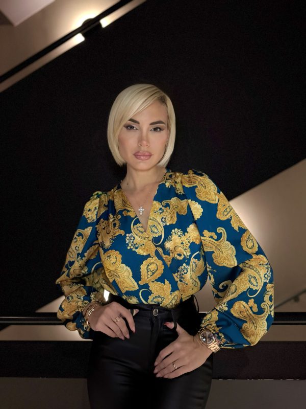 Drape Paisley Bodysuit