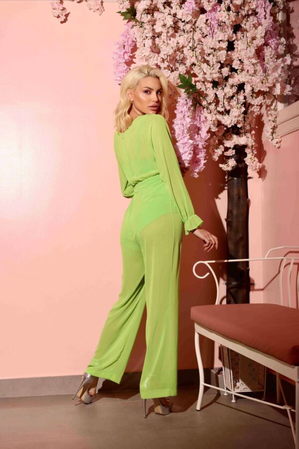 See-Through Green Jumpsuit